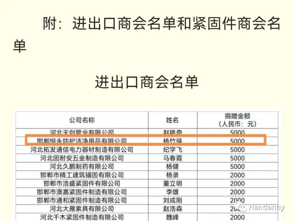 邯郸恒永捐赠